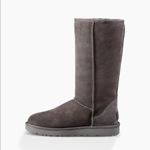 Tall women’s UGG boots in gray